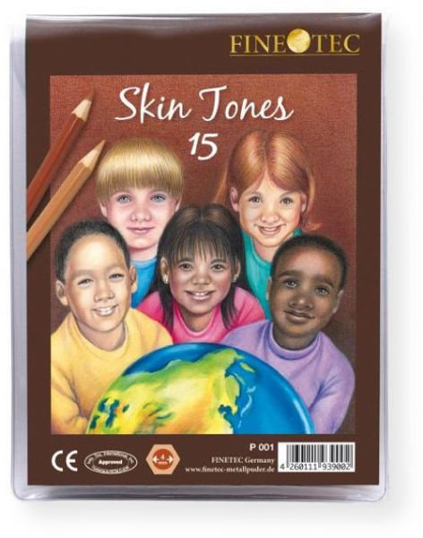 Finetec P 001 Skin Tones Pencil 15 Color Set; 15 colored pencils representing the main colors of human skin from all over the world and can be blended to achieve every desired skin tone; Pencils are of medium thickness and lacquered in the color of the lead for easy recognition; CE certified, conforms to ASTM D-4236; EAN 4260111939002 (P 001 P001 FTP001 SET-P001 FINETECP001 FINETEC-P001)